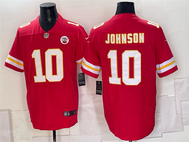 Men’s Kansas City Chiefs #10 Emmett Johnson Red 2026 Vapor Untouchable Limited Stitched Football Jersey